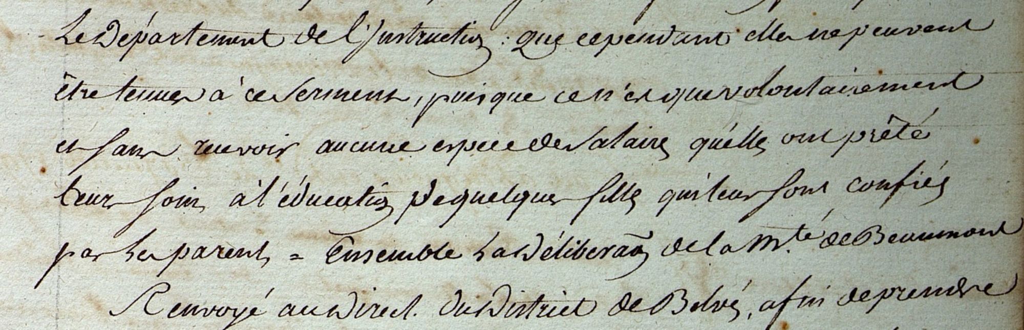 Pétition des Filles de la Foy, pétition n°150, 2 août 1791. 1 L 185