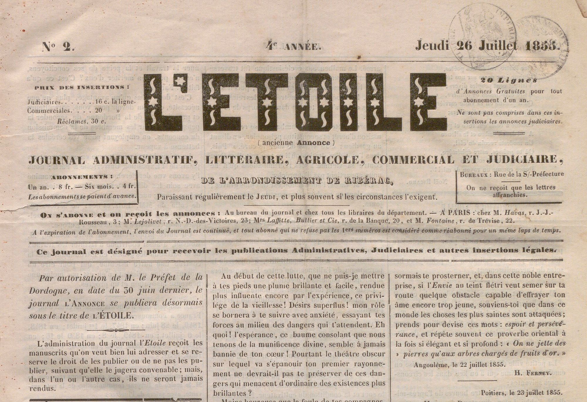 Presse locale ancienne