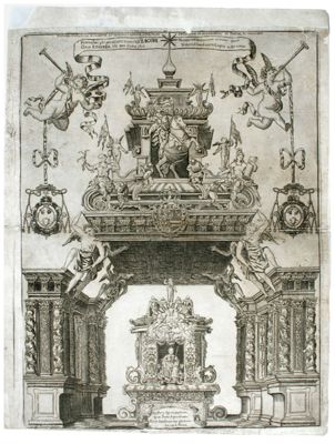 Gravure de l'autel de Saint-Jacques-de-Compostelle