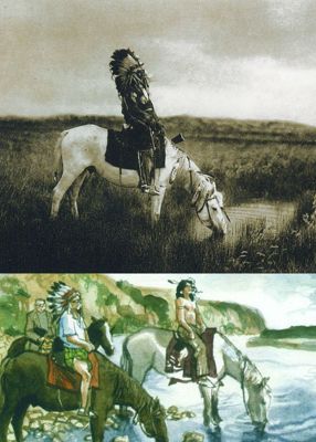carton exposition "Indiens d'Amérique, des photographies d'E.S. Curtis à la bande dessinée"