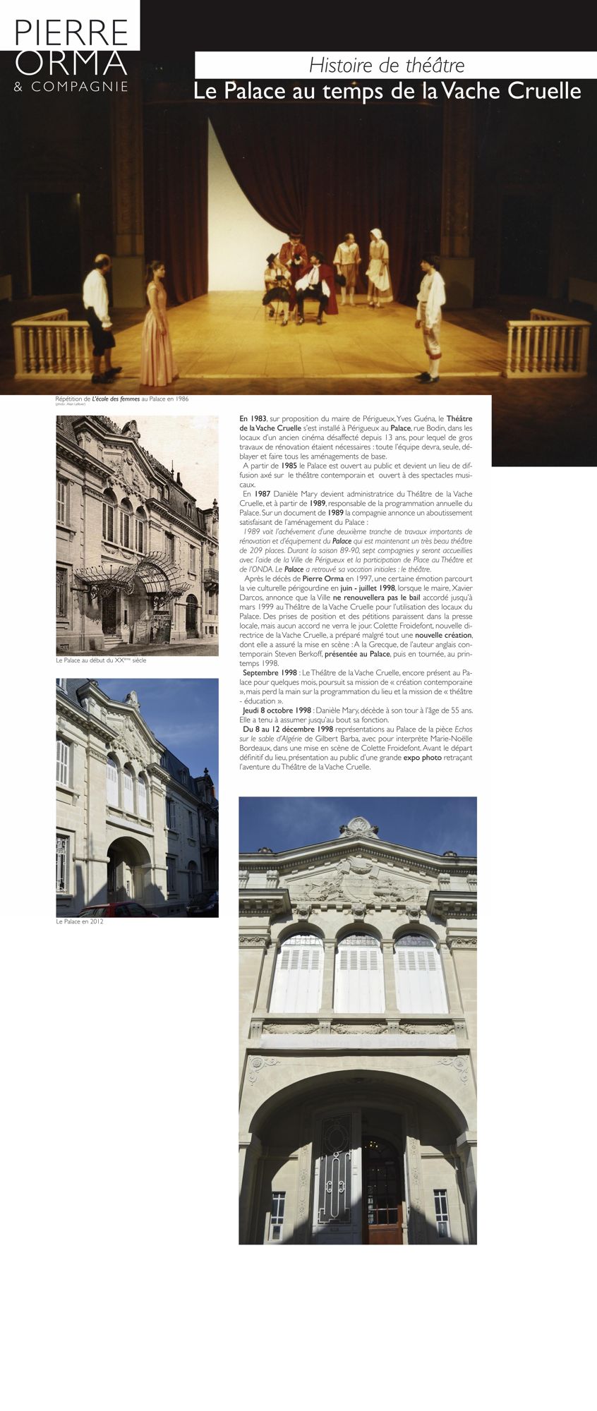 Histoire de théâtre : le Palace au temps de la Vache Cruelle